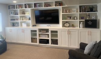 Image of Basement Finishing TV & Bookcase
